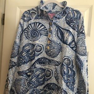 Lilly Pulitzer 1/4 Button Sweatshirt